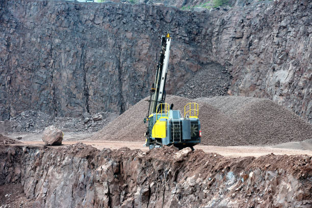 driller machine in mining industry - cast in stone imagens e fotografias de stock