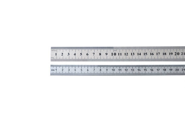 istock Metal ruler isolated on white background 1186918990