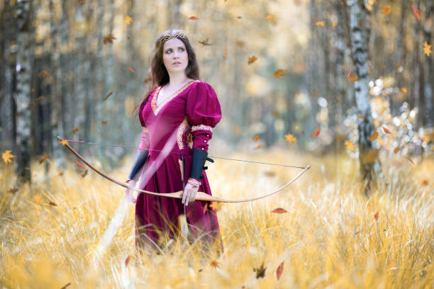 istock An elf archer with a bow in the woods 1186919478