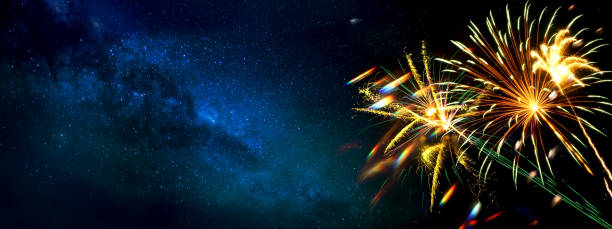 istock Fireworks background for anniversary, new year and festivals 1186919667