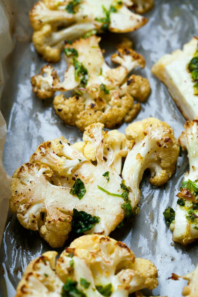istock Cauliflower steaks with a cilantro lime chimichurri sauce 1186927592