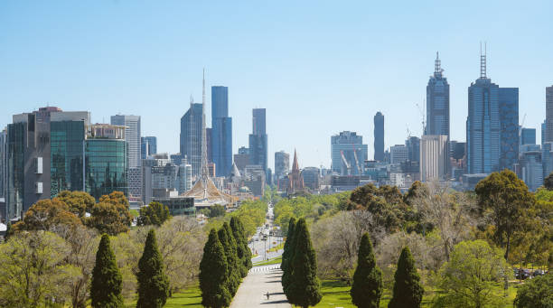 istock Melbourne cityscape panorama view 1186927990