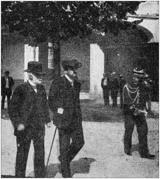 istock Antique photo: People arriving at Dreyfus trial in Rennes 1186932609