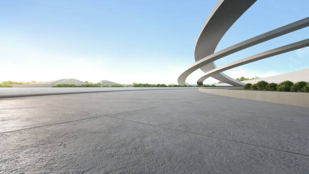 istock Empty concrete floor in city park. 1186932720