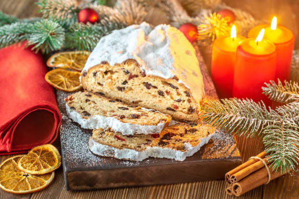 istock Stollen - traditional German Christmas bread 1186933452