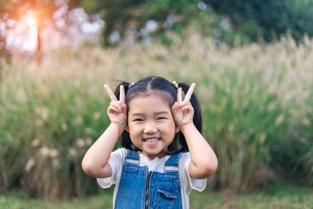 Little girl Playing games