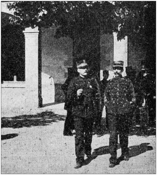 istock Antique photo: People arriving at Dreyfus trial in Rennes 1186934322