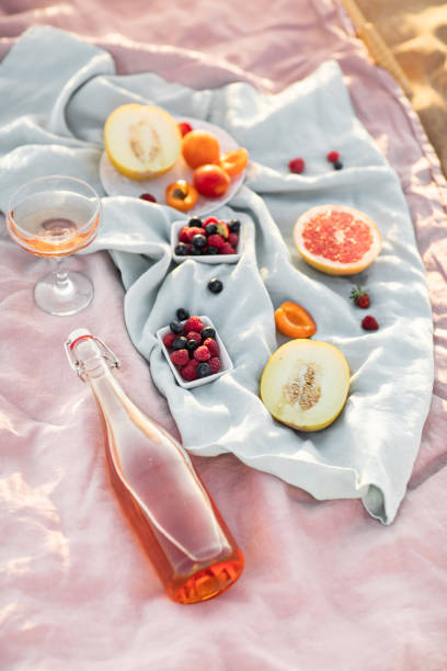 istock Beautiful summer picnic on the beach. 1186935716