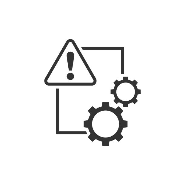 illustrations, cliparts, dessins animés et icônes de icône d'erreur de document dans le modèle plat. illustration cassée de vecteur de rapport sur le fond isolé blanc. concept d'entreprise endommagé. - bruise