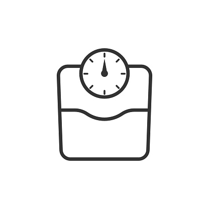 istock Scale icon in flat style. Balance vector illustration on white isolated background. Comparison business concept. 1186939172
