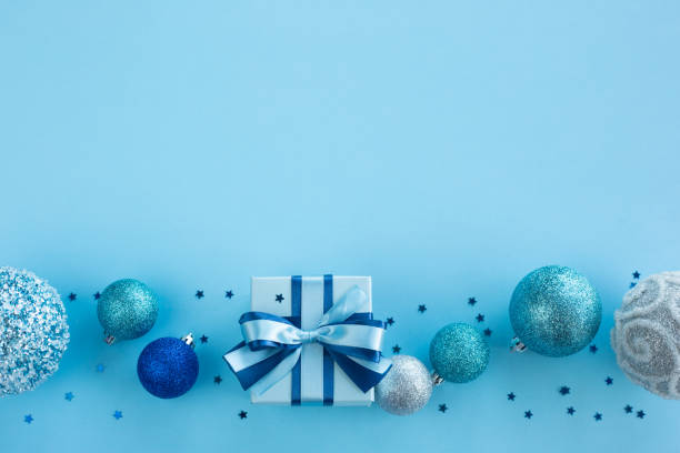 istock Blue Christmas holiday gift 1186940102