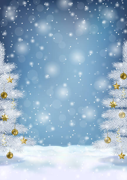 크리스마스와 새해 인사말 카드 템플릿 - christmas snow frame backgrounds stock illustrations