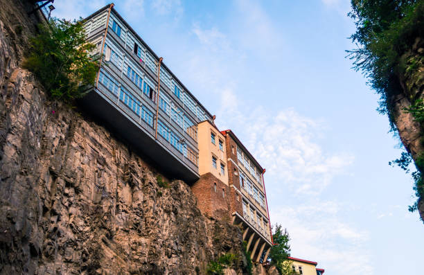 istock modern and old house on a cliff top in Georgia 1186948522