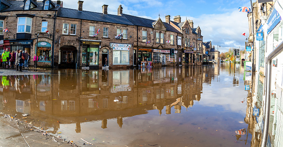 Matlock Derbyshire flooding on Bakewell Road Friday November 8th, 2019