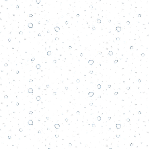 Transparent water drop on light gray background. Vector illustration Transparent water drop on light gray background. Vector illustration. water thinking bubble drop stock illustrations