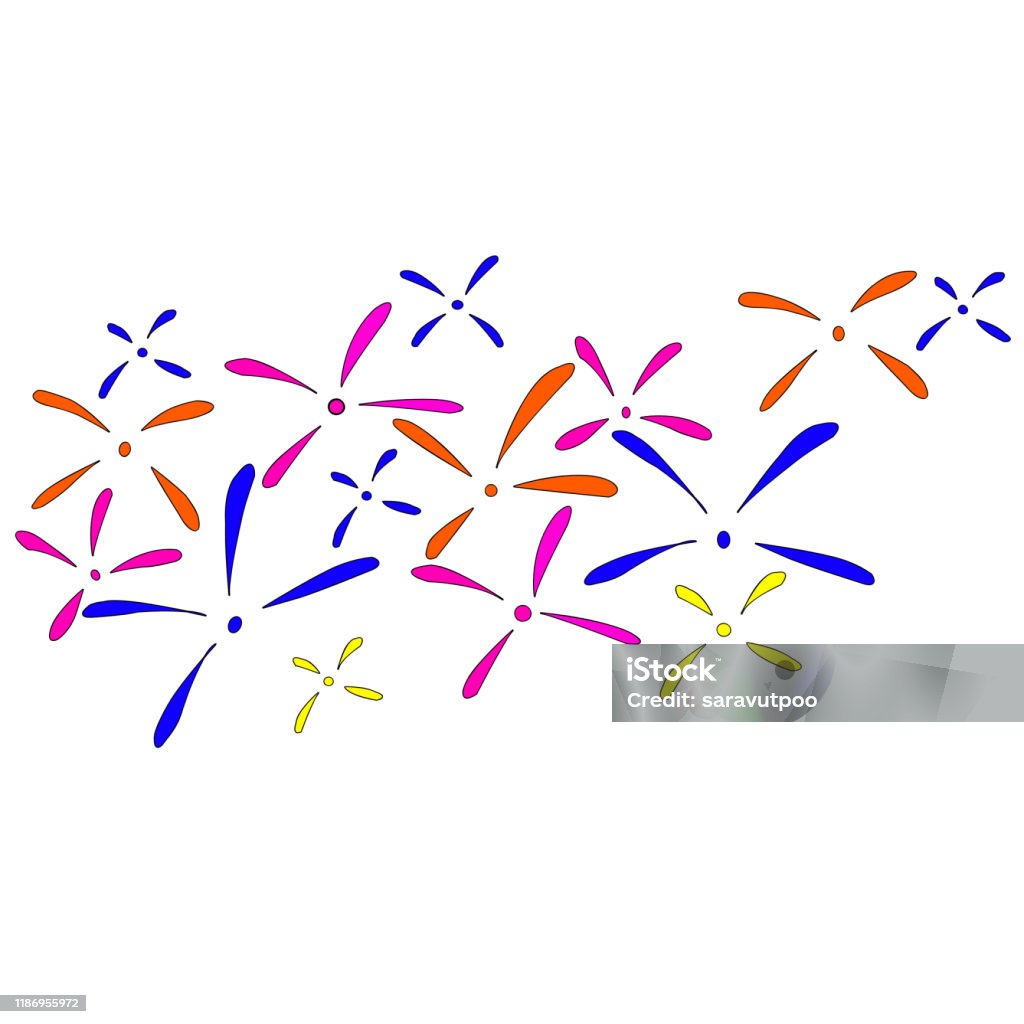 Work Reworks Images Colourful Fireworks For Your Work Stock Illustration - Download Image ...