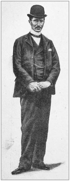 starožitná fotografie: portrét guglielmo marconi - guglielmo marconi stock ilustrace