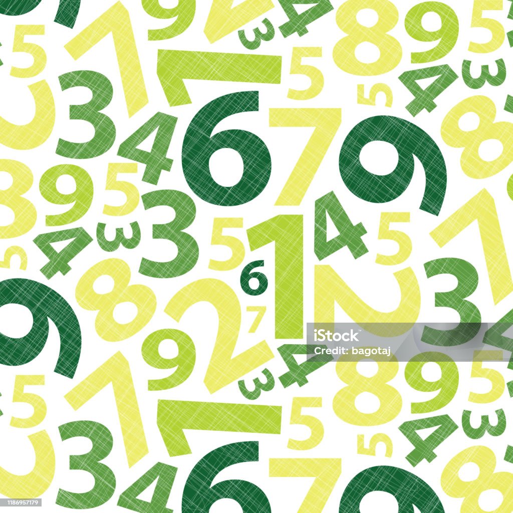 Abstract Background Numerals Pattern Stock Illustration - Download ...