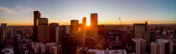 istock Downtown Denver District Skyscrapers at Dawn 1186957734