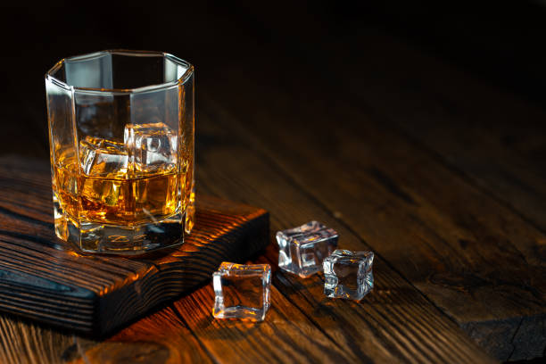 istock Whiskey in glass with ice 1186959042
