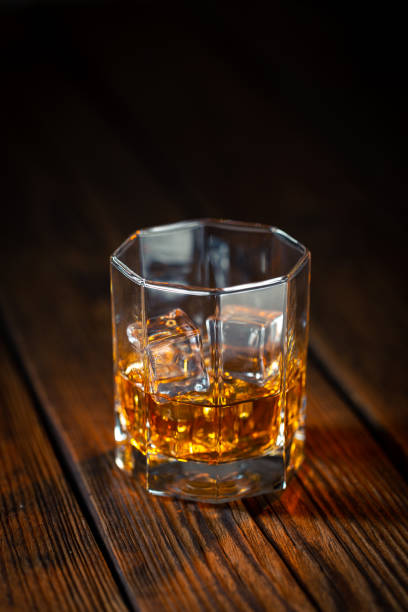 istock Whiskey in glass with ice 1186959062