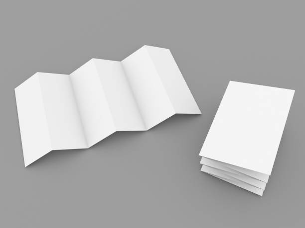 istock Foldable advertising flyer on a gray background. 1186962875