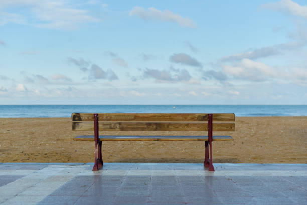 istock Deauville public bench 1186963023