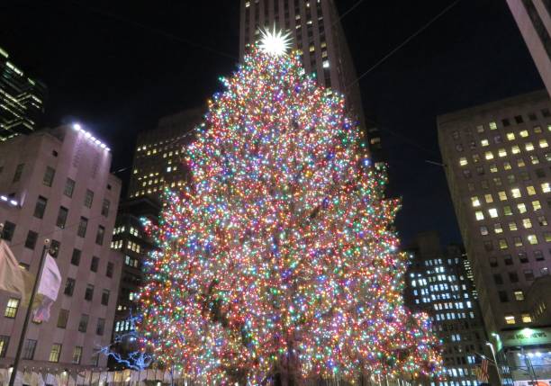 New York City Christmas Christmas rockefeller ice rink stock pictures, royalty-free photos & images