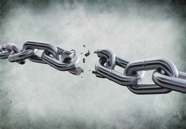 Chain. Broken metal chain on background broken chain stock pictures, royalty-free photos & images