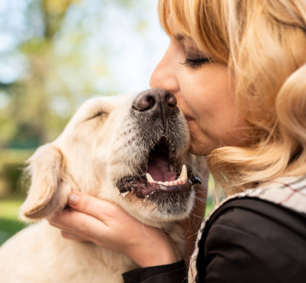 istock blond woman hugging her retriever dog 1186972271