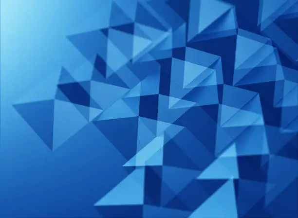 Photo of Abstract polygonal blue background