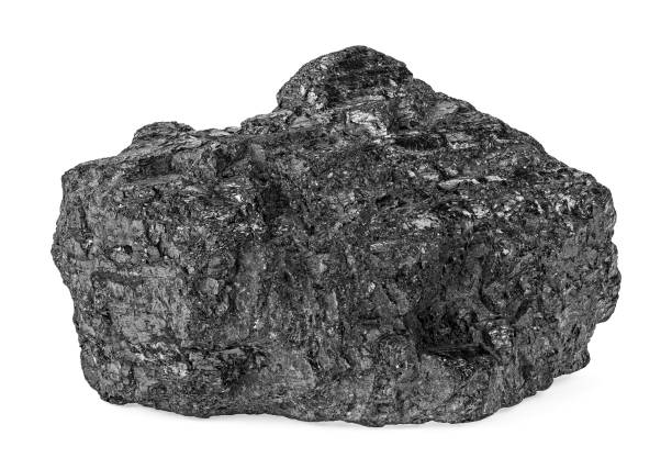 istock Natural black hard coal isolated on white background 1186988464