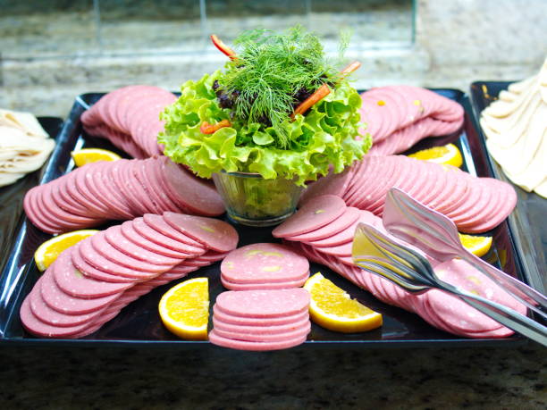 sliced pistachio salami