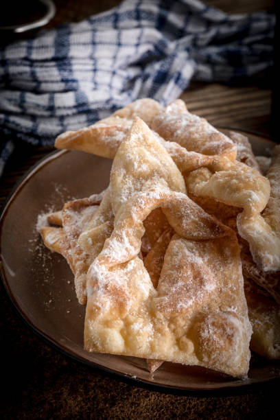 istock Faworki - traditional Polish crispy dessert. 1186990955