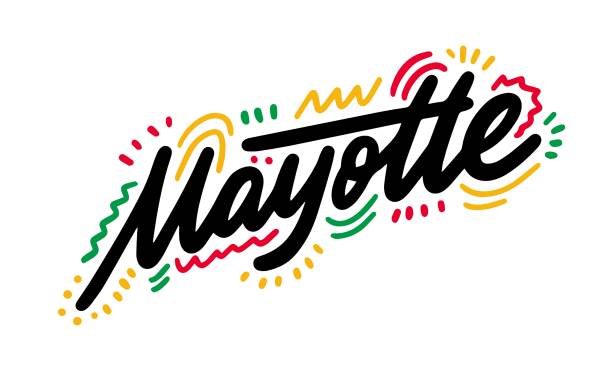 africa04-12 Text word art design vector of country name for Mayotte mayotte stock illustrations