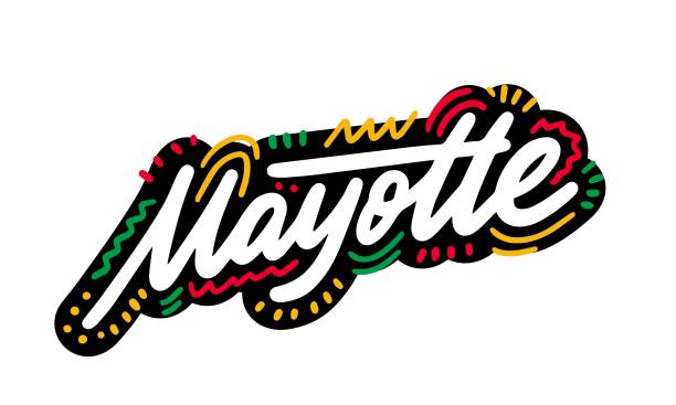 africa044-12 Text word art design vector of country name for Mayotte mayotte stock illustrations