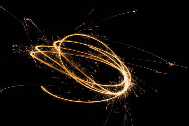 istock Light from sparklers in the middle of the night 1186992442