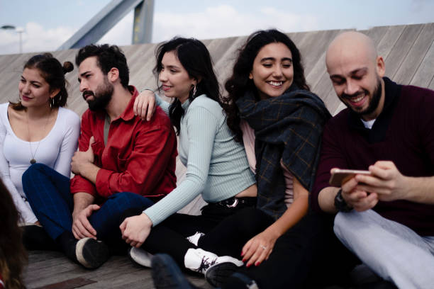 istock Smiley, young people enjoying a beautiful day together. 1186992458