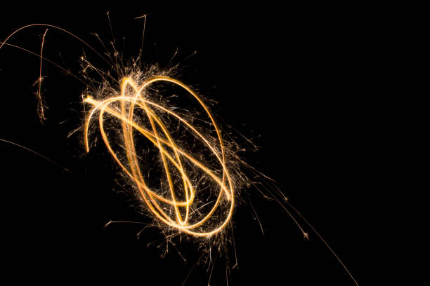 istock Light from sparklers in the middle of the night 1186992537
