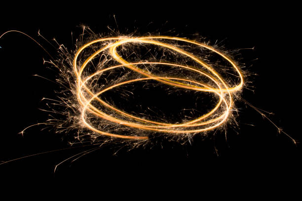istock Light from sparklers in the middle of the night 1186993232