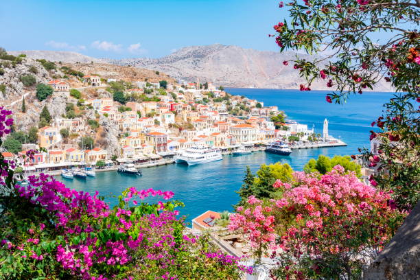 istock Symi town cityscape, Dodecanese islands, Greece 1186993801