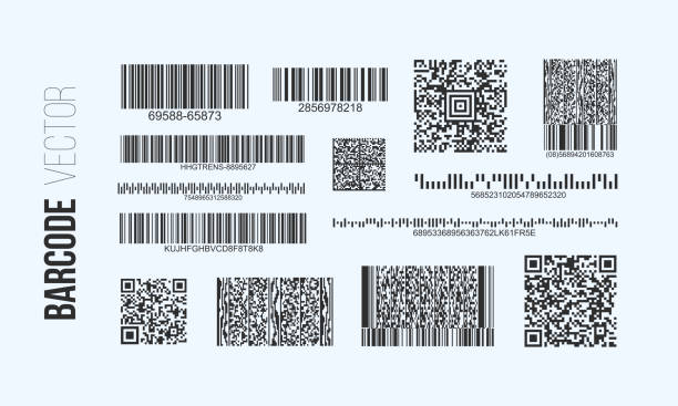 barcode-etikettensatzvektor - bar code stock-grafiken, -clipart, -cartoons und -symbole