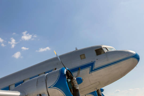 istock Old russian propeller airplane in an old airfield. 1186995611