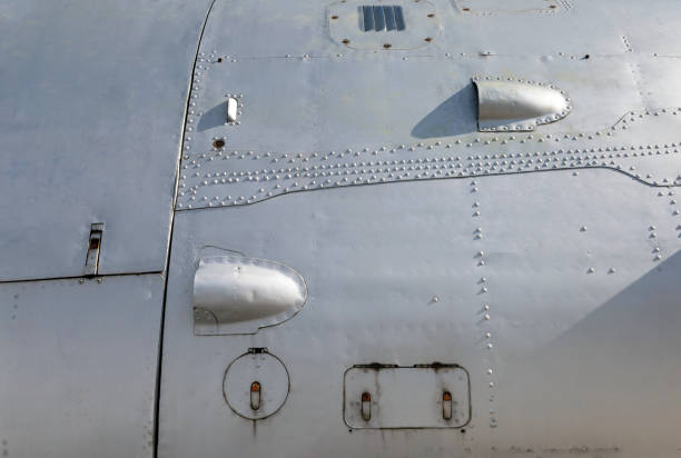 istock Engine of an old russian airplane on a hot summer day. 1186996212