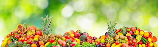 istock Large pile healthy fruits and vegetables 1186999027