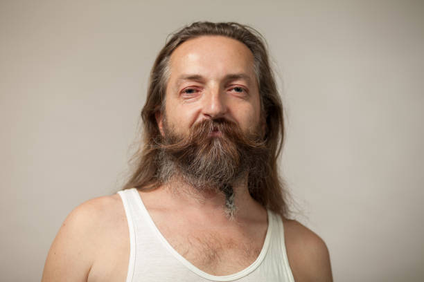 istock Studio portrait of a 45 year old bearded man 1187002486
