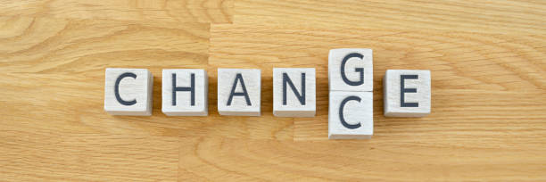 istock Transforming word chance to change, personal development and career growth or change yourself concept 1187003585