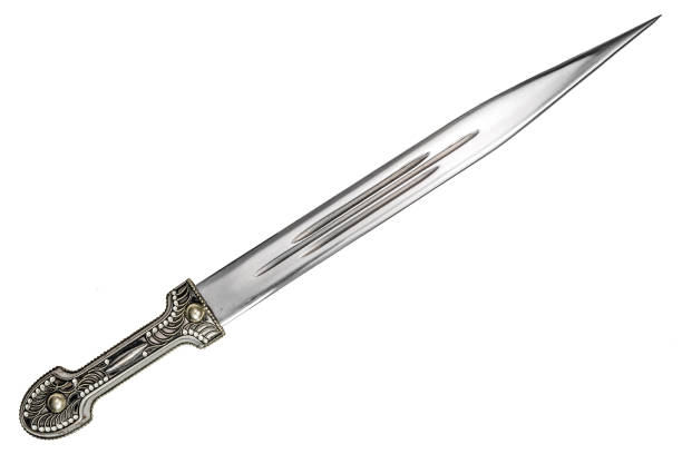 Georgian sword isolated over white background