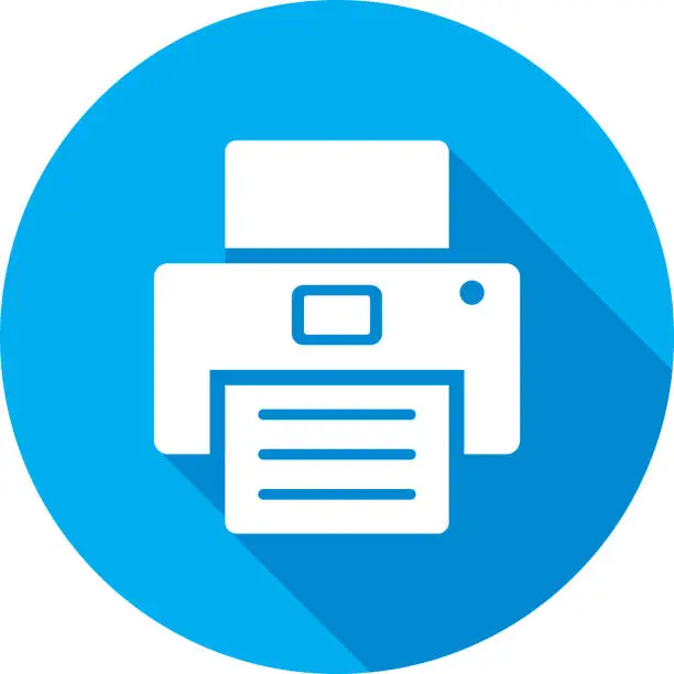 Vector illustration of Printer icon Silhouette