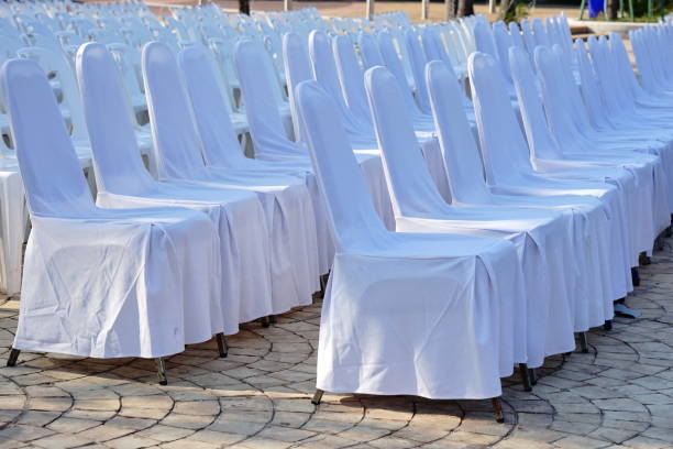 istock Ceremony rows of chairs in garden 1187015857